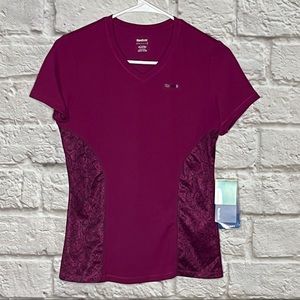 NWT Reebok Athletic Casual Purple Shirt‎ Women's Size Small